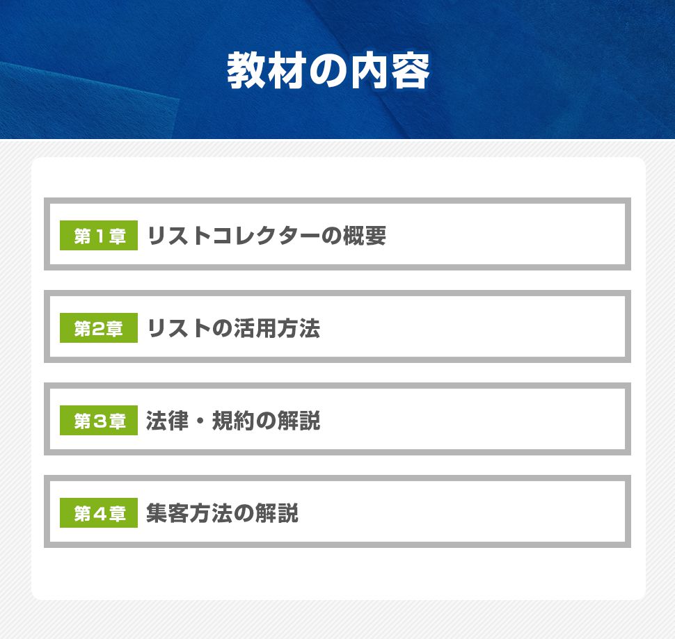 リストコレクター教材の内容